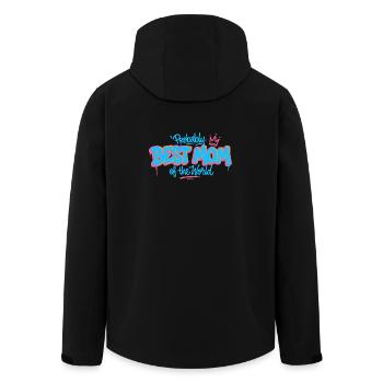 Best Mom of the World - Men’s Recycled Softshell Jacket by Stanley/Stella - black - Back - AI Model Male 185 light (185cm)