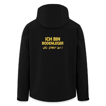 Job Bodenleger - Recycelte Männer Softshell-Jacke von Stanley/Stella - Schwarz - Hinten - AI Model Male 185 light (185cm)