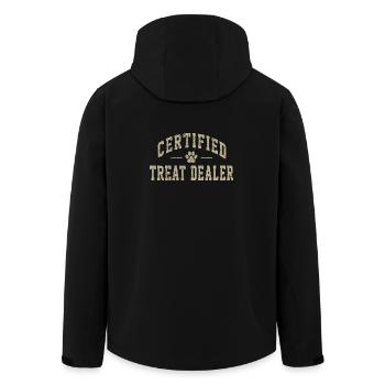 Certified Treat Dealer - Men’s Recycled Softshell Jacket by Stanley/Stella - black - Back - AI Model Male 185 light (185cm)