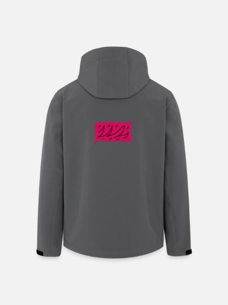 Farbexplosion Rosa Linien - Recycelte Männer Softshell-Jacke von Stanley/Stella - Schwarz