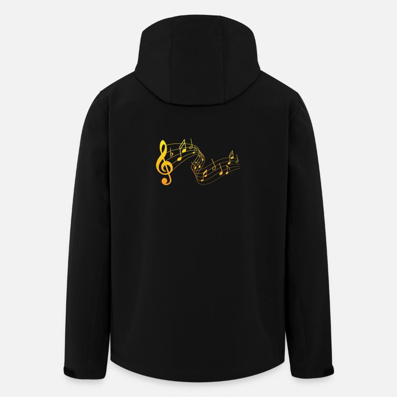 Notes de musique - Veste softshell homme en polyester recyclé Stanley/Stella - noir