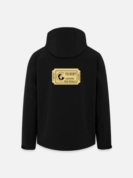 Around the World Ticket - Men’s Recycled Softshell Jacket by Stanley/Stella - black