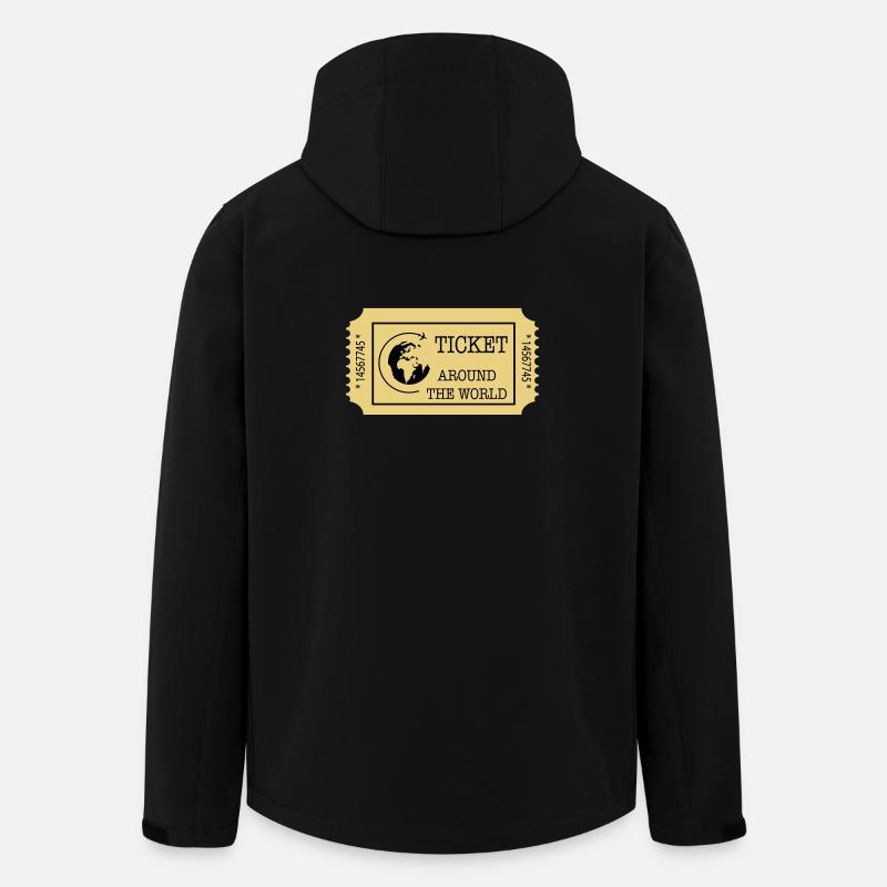 Around the World Ticket - Men’s Recycled Softshell Jacket by Stanley/Stella - black