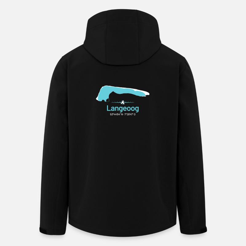 Langeoog | Design-Landkarte - Recycelte Männer Softshell-Jacke von Stanley/Stella - Schwarz