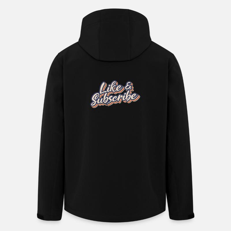 Like & Subscribe 70s Style - Recycelte Männer Softshell-Jacke von Stanley/Stella - Schwarz