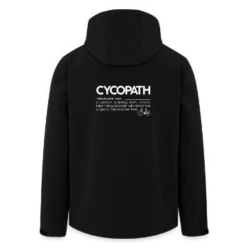 Cyclopath: Ride Free Obsession - Men’s Recycled Softshell Jacket by Stanley/Stella - black - Back - AI Model Male 185 light (185cm)