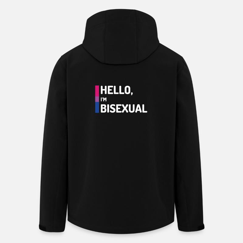Bonjour, je suis bisexuel - Veste softshell homme en polyester recyclé Stanley/Stella - noir