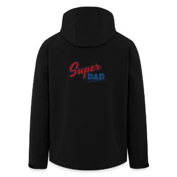 Super Dad Design - Recycelte Männer Softshell-Jacke von Stanley/Stella - Schwarz - Hinten - AI Model Male 185 light (185cm)