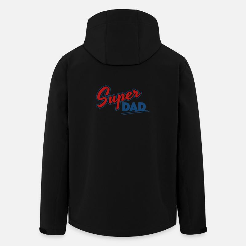 Super Dad Design - Recycelte Männer Softshell-Jacke von Stanley/Stella - Schwarz