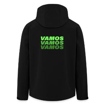 VAMOS - Recycelte Männer Softshell-Jacke von Stanley/Stella - Schwarz - Hinten - AI Model Male 185 light (185cm)