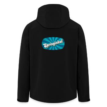 Springinkal - lively boy, pet name - Men’s Recycled Softshell Jacket by Stanley/Stella - black - Back - AI Model Male 185 light (185cm)