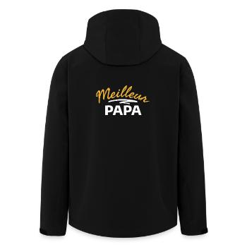 Bestes Papa-Familiengeschenk - Recycelte Männer Softshell-Jacke von Stanley/Stella - Schwarz - Hinten - AI Model Male 185 light (185cm)