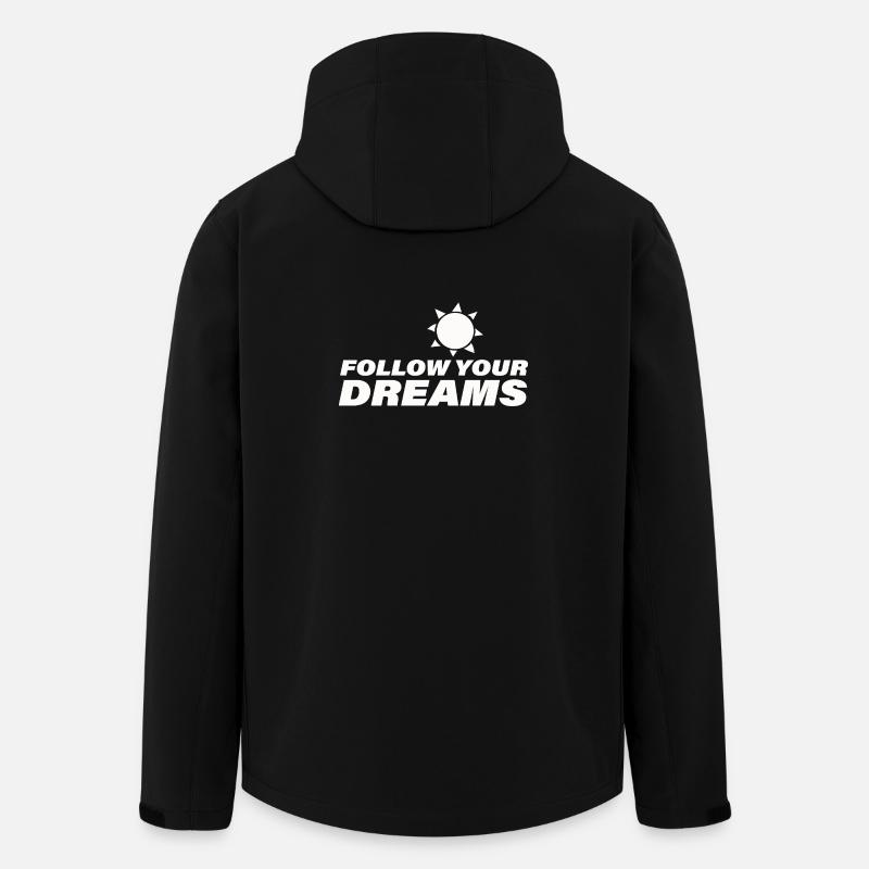 FOLLOW YOUR DREAMS - Recycelte Männer Softshell-Jacke von Stanley/Stella - Schwarz