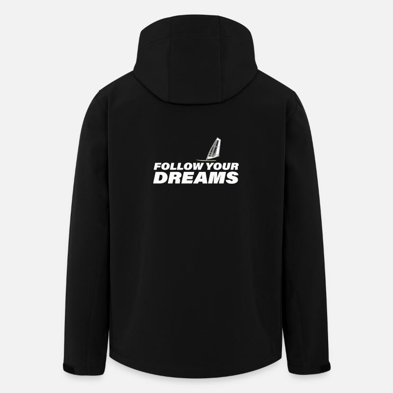 FOLLOW YOUR DREAMS - Recycelte Männer Softshell-Jacke von Stanley/Stella - Schwarz