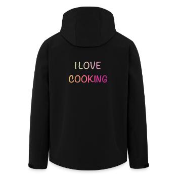 Pastel Love Cooking Shirt - Men’s Recycled Softshell Jacket by Stanley/Stella - black - Back - AI Model Male 185 light (185cm)