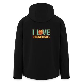 J’adore le basket-ball - Veste softshell homme en polyester recyclé Stanley/Stella - noir - Dos - AI Model Male 185 light (185cm)