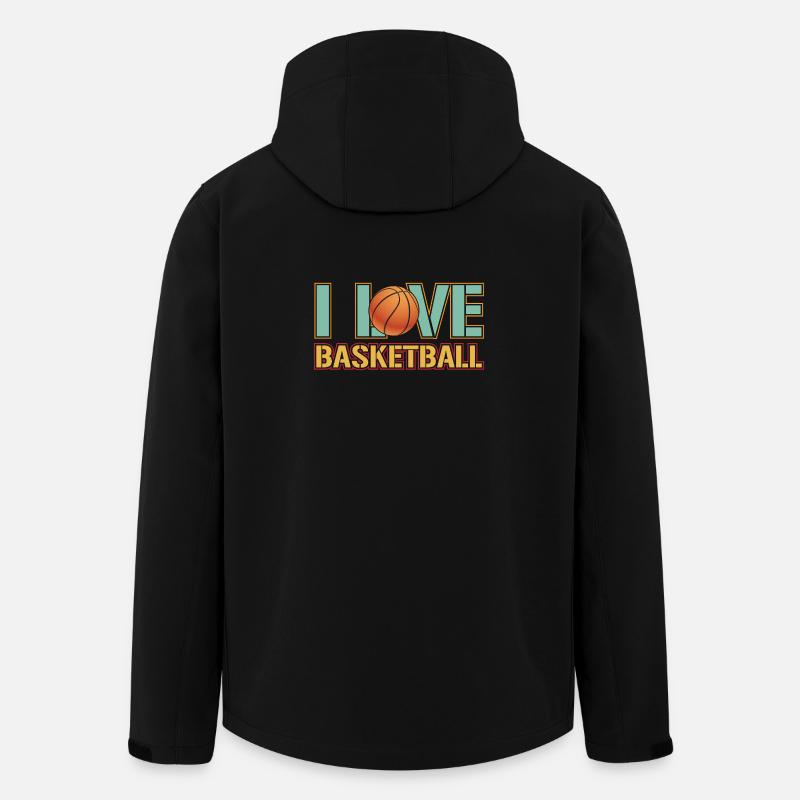 Ich liebe Basketball - Recycelte Männer Softshell-Jacke von Stanley/Stella - Schwarz