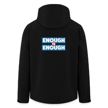 Enough Is Enough Bold Statement - Men’s Recycled Softshell Jacket by Stanley/Stella - black - Back - AI Model Male 185 light (185cm)