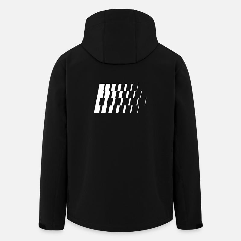 Monochrome diagonale Schrägstriche - Recycelte Männer Softshell-Jacke von Stanley/Stella - Schwarz
