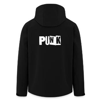  Punk music logo - Men’s Recycled Softshell Jacket by Stanley/Stella - black - Back - AI Model Male 185 light (185cm)