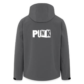 Logo de la musique punk - Veste softshell homme en polyester recyclé Stanley/Stella - charbon - Dos - AI Model Male 185 light (185cm)