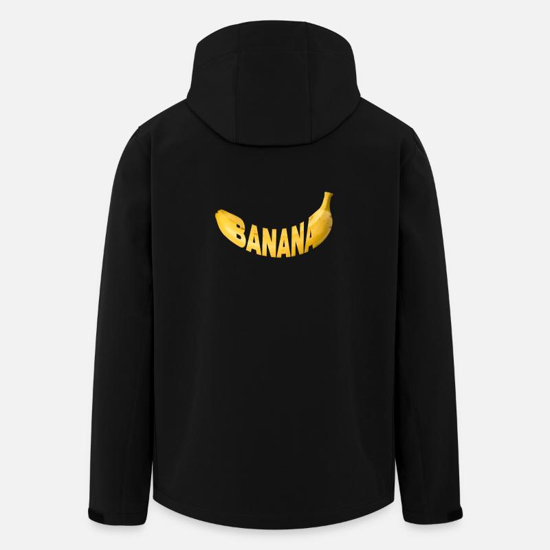 Imprimé de ruban en lettres bananes - Veste softshell homme en polyester recyclé Stanley/Stella - noir