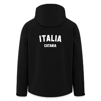 Catania Italy - Recycelte Männer Softshell-Jacke von Stanley/Stella - Schwarz - Hinten - AI Model Male 185 light (185cm)