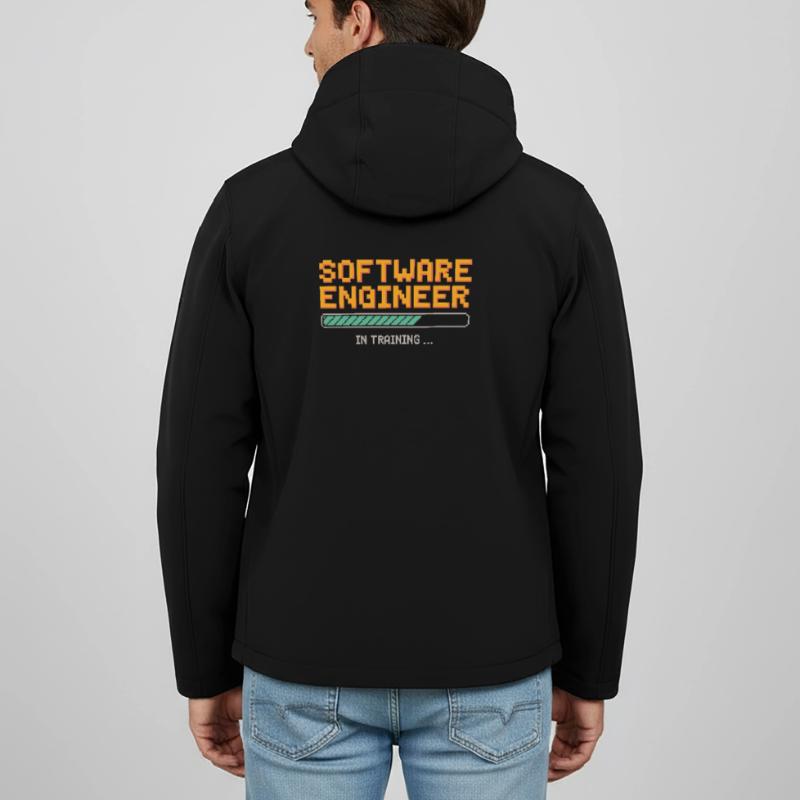 Software Developer in Training Debugging Humor Men’s Recycled Softshell Jacket Discoverer by Stanley/Stella