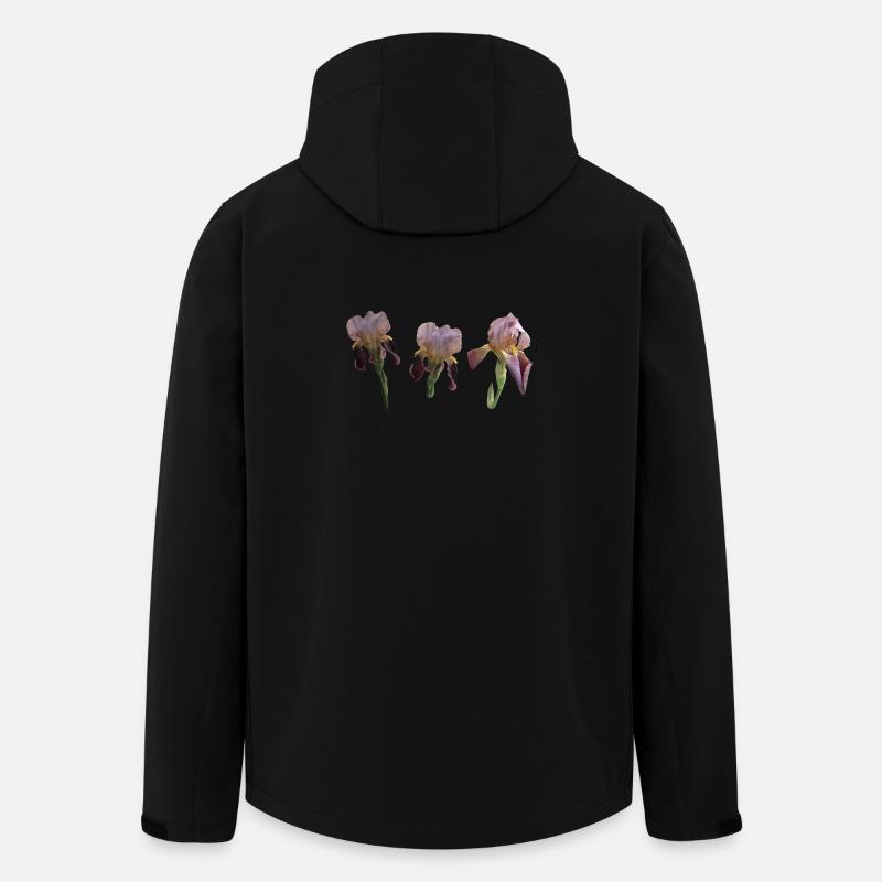 Schwertlilien - Recycelte Männer Softshell-Jacke von Stanley/Stella - Schwarz