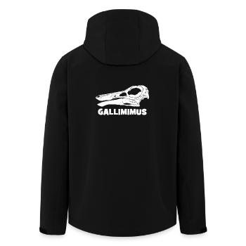 Fossile de crâne de Gallimimus - Veste softshell homme en polyester recyclé Stanley/Stella - noir - Dos - AI Model Male 185 light (185cm)