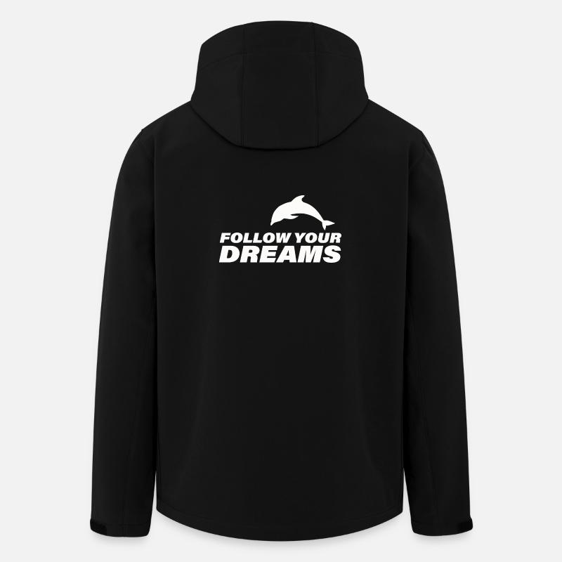 FOLLOW YOUR DREAMS - Recycelte Männer Softshell-Jacke von Stanley/Stella - Schwarz
