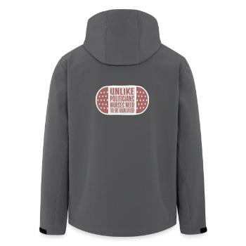 Unlike Politicians Nurses Need To Be Qualified - Men’s Recycled Softshell Jacket by Stanley/Stella - anthracite - Back - AI Model Male 185 light (185cm)