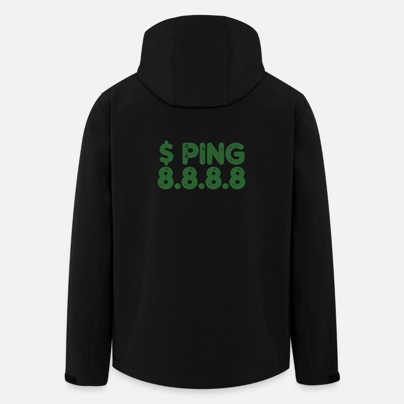 Retro Ping Glyphs in Green - Men’s Recycled Softshell Jacket by Stanley/Stella - black