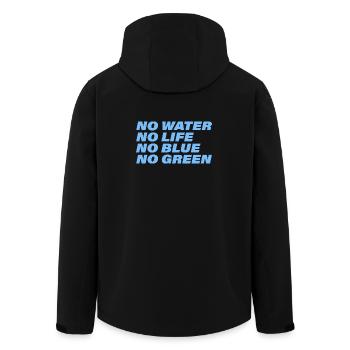 WATER - Recycelte Männer Softshell-Jacke von Stanley/Stella - Schwarz - Hinten - AI Model Male 185 light (185cm)