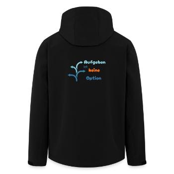 LIEBEVOLL Aufgeben ist keine Option - Recycelte Männer Softshell-Jacke von Stanley/Stella - Schwarz - Hinten - AI Model Male 185 light (185cm)