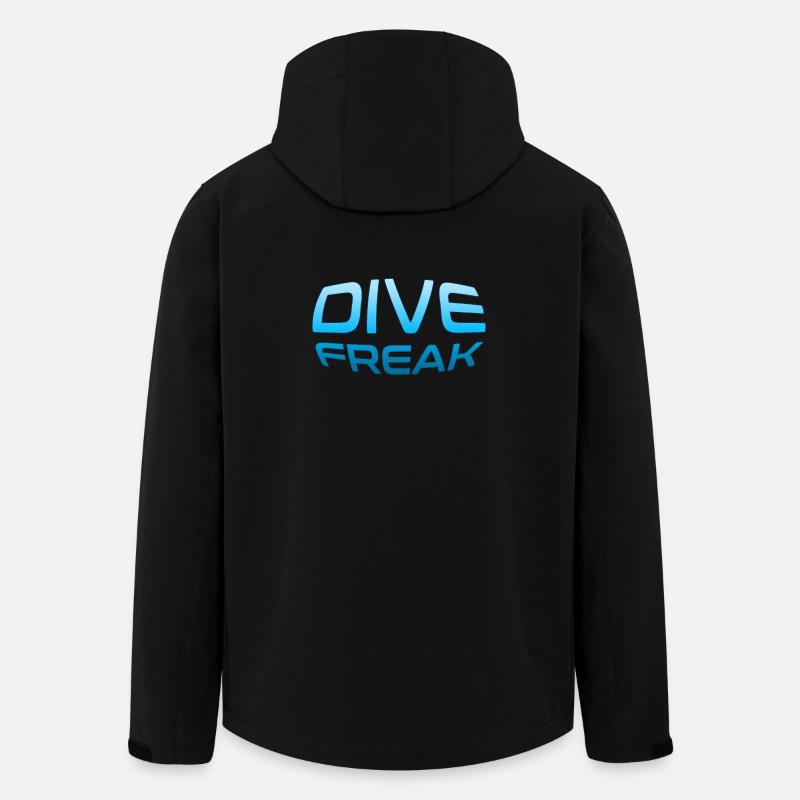 Dive Freak Ocean Pulse - Recycelte Männer Softshell-Jacke von Stanley/Stella - Schwarz