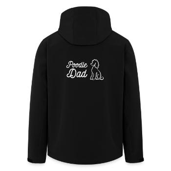Poodle Dad Silhouette Portrait - Recycelte Männer Softshell-Jacke von Stanley/Stella - Schwarz - Hinten - AI Model Male 185 light (185cm)