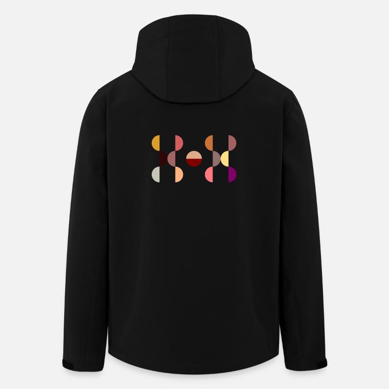 Stylisches und modernes Kreisdesign DOT - Recycelte Männer Softshell-Jacke von Stanley/Stella - Schwarz