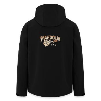 Mandoline Bluegrass Country Folkmusik Anmerkungen - Recycelte Männer Softshell-Jacke von Stanley/Stella - Schwarz - Hinten - AI Model Male 185 light (185cm)