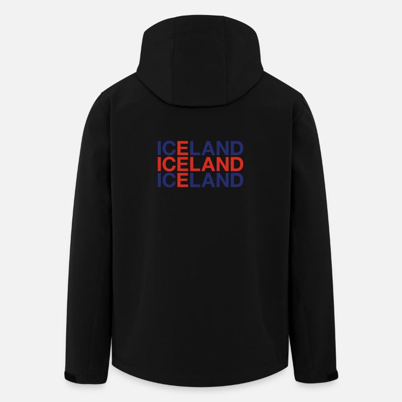 ISLAND Iceland Flagge - Recycelte Männer Softshell-Jacke von Stanley/Stella - Schwarz