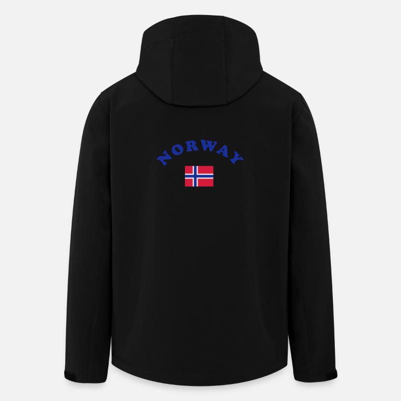 Norwegische Flagge - Recycelte Männer Softshell-Jacke von Stanley/Stella - Schwarz