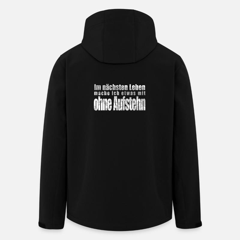 Im nächsten Leben mache ich was mit ohne Aufsteh - Recycelte Männer Softshell-Jacke von Stanley/Stella - Schwarz