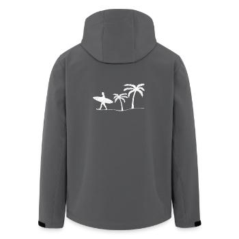 Surfer Surfen - Recycelte Männer Softshell-Jacke von Stanley/Stella - Anthrazit - Hinten - AI Model Male 185 light (185cm)