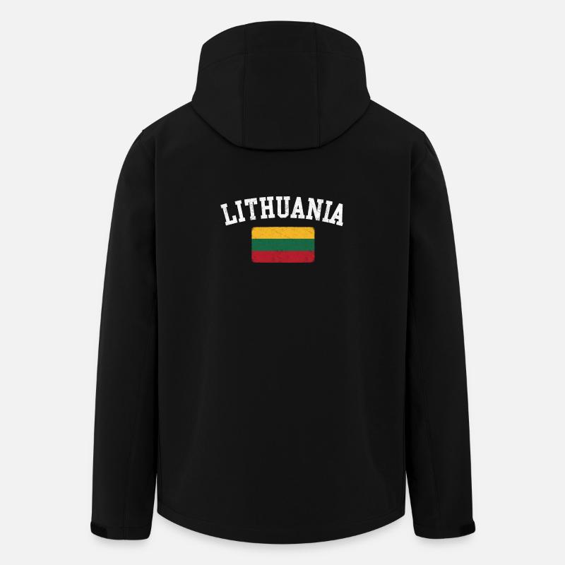 Lithuania Arch Flag Tee - Men’s Recycled Softshell Jacket by Stanley/Stella - black