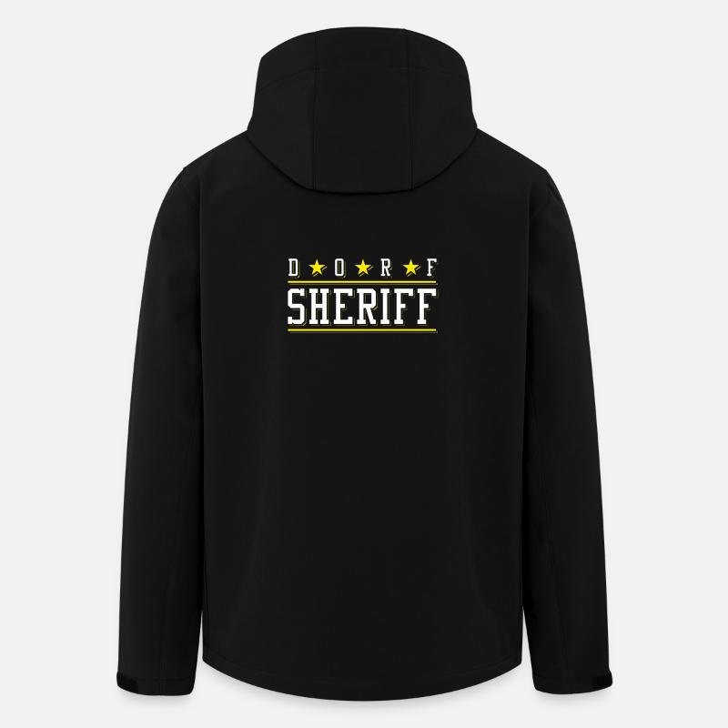 Dorf Sheriff - Polizei Dorf Polizist Hilfssherriff - Recycelte Männer Softshell-Jacke von Stanley/Stella - Schwarz