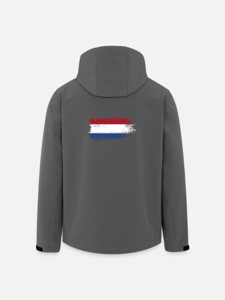 Pinselstrich Holländische Trikolore - Recycelte Männer Softshell-Jacke von Stanley/Stella - Schwarz
