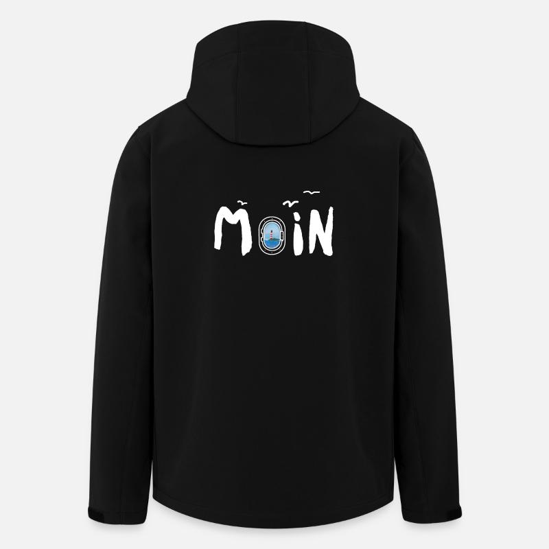 Moin Leuchtturm - Recycelte Männer Softshell-Jacke von Stanley/Stella - Schwarz