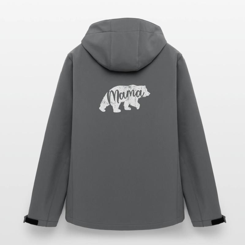 Mama Bear Script Logo Men’s Recycled Softshell Jacket by Stanley/Stella