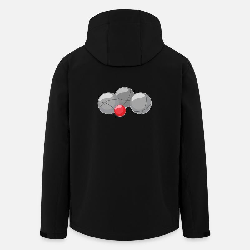 Boules pour pétanque et pétanque - Veste softshell homme en polyester recyclé Stanley/Stella - noir