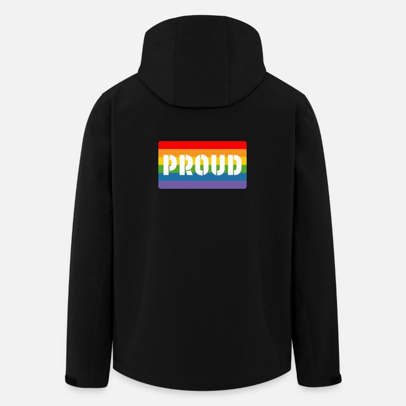 Rainbow proud - Men’s Recycled Softshell Jacket by Stanley/Stella - black